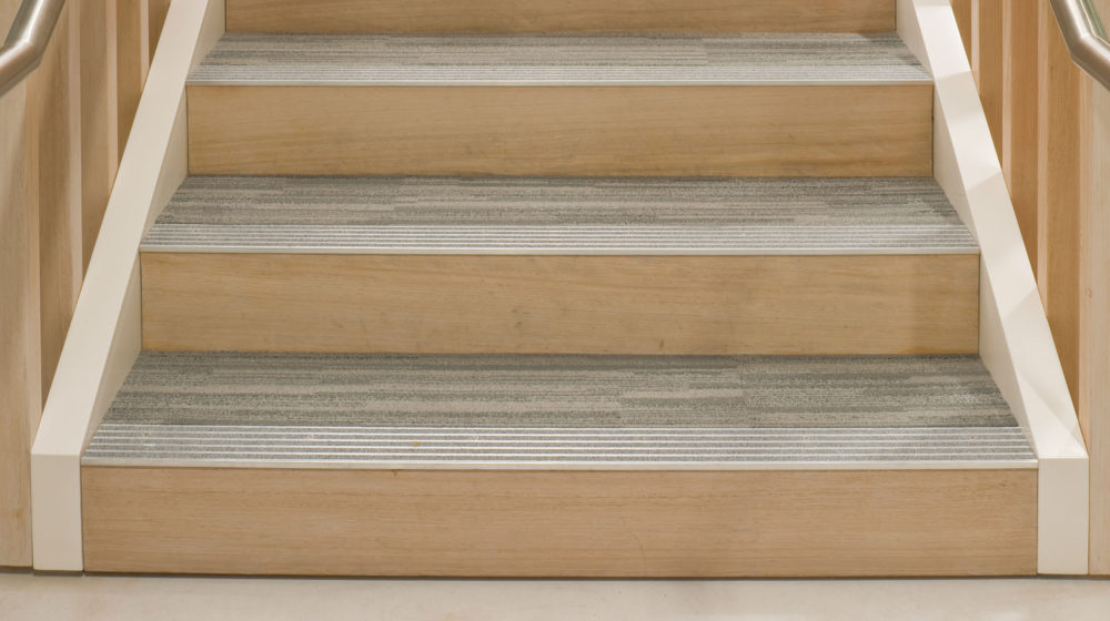 Strair Timber Riser Timber riser with carpet tile tread | Active Metal